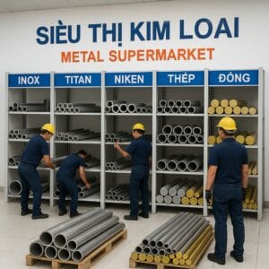 SIÊU THỊ KIM LOẠI INOX TITAN NIKEN THÉP NHÔM ĐỒNG