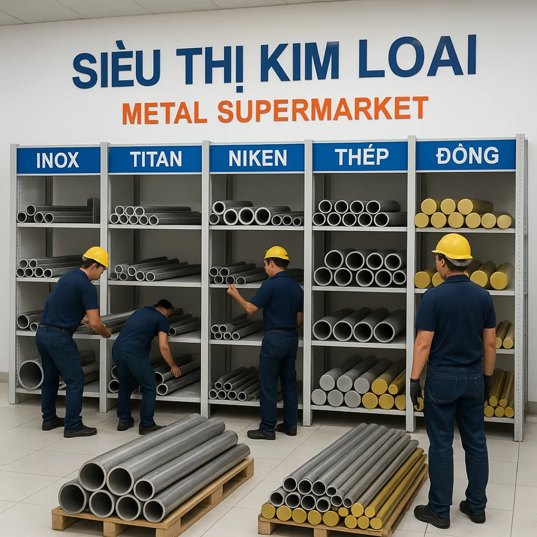 SIÊU THỊ KIM LOẠI INOX TITAN NIKEN THÉP NHÔM ĐỒNG